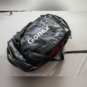 Gonex 80L Black Duffel Bag w/ Backpack Straps, Shoe Pocket, Water Repellent